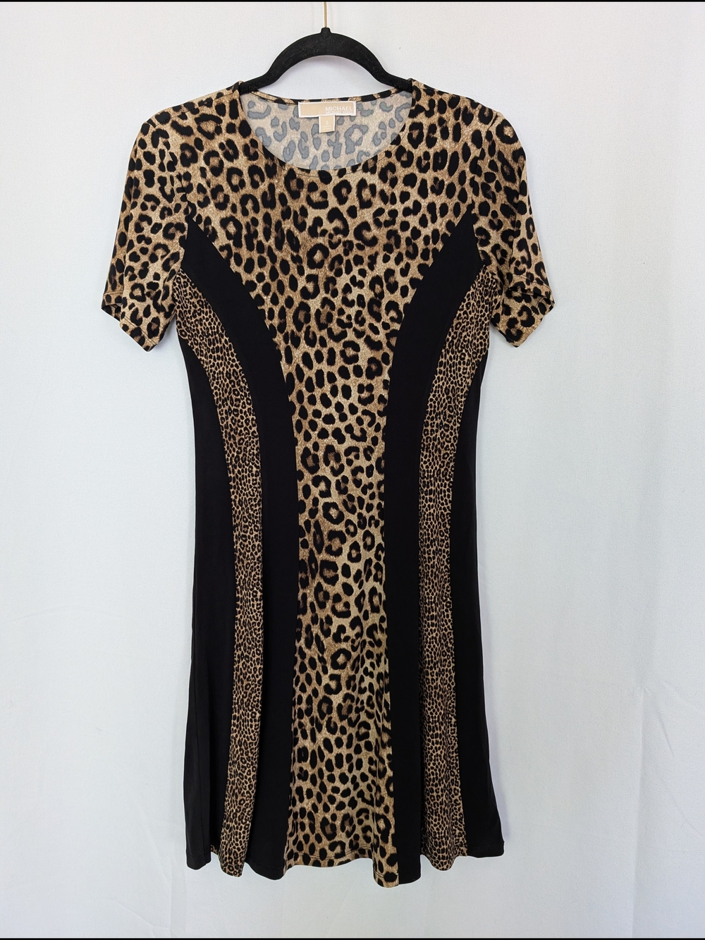 MICHAEL Michael Kors Leopard Print Dress in Tan & Black